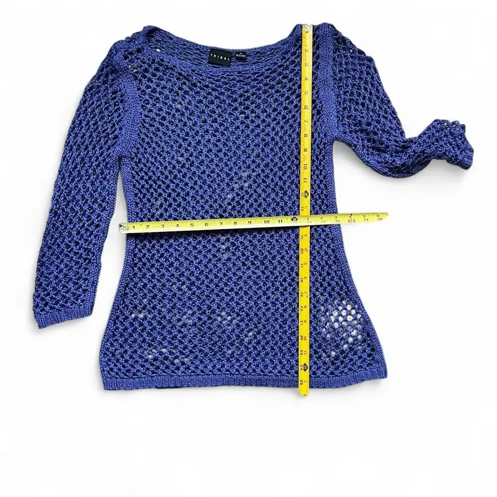Purple crochet sweater